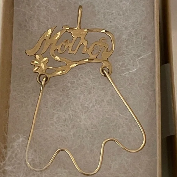 Vintage 14K Mother charm holder pendant - Picture 6 of 7